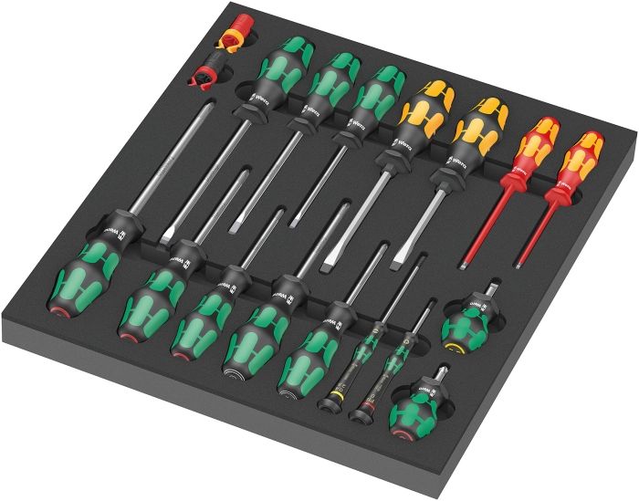 【新品・3営業日で発送】Wera Werkzeuge 150101 ウレタン入りドライバーセット 18本 9710