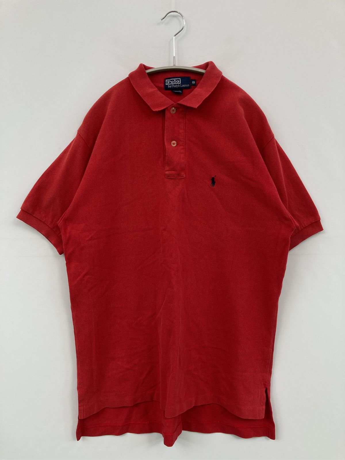 Polo by Ralph Lauren ポロバイラルフローレン ポロシャツ S レッド 無地 ワンポイント 半袖