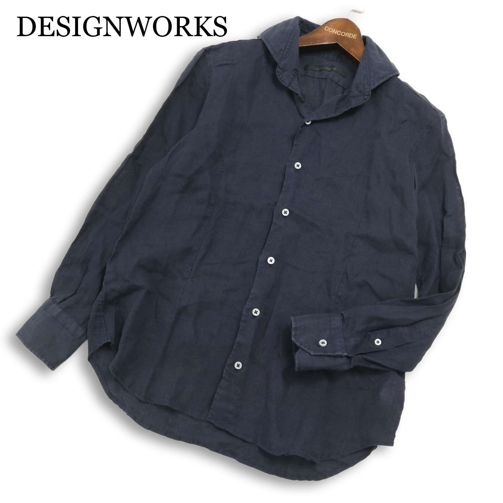 DESIGNWORKS デザインワークス アバハウス 春夏 麻100%☆ リネン 長袖 
