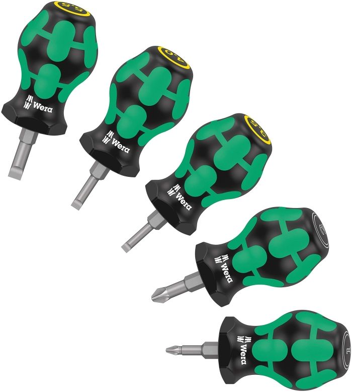 【新品・3営業日で発送】Wera Werkzeuge 008871 5本組 (+ -)ドライバー(スタビー型)
