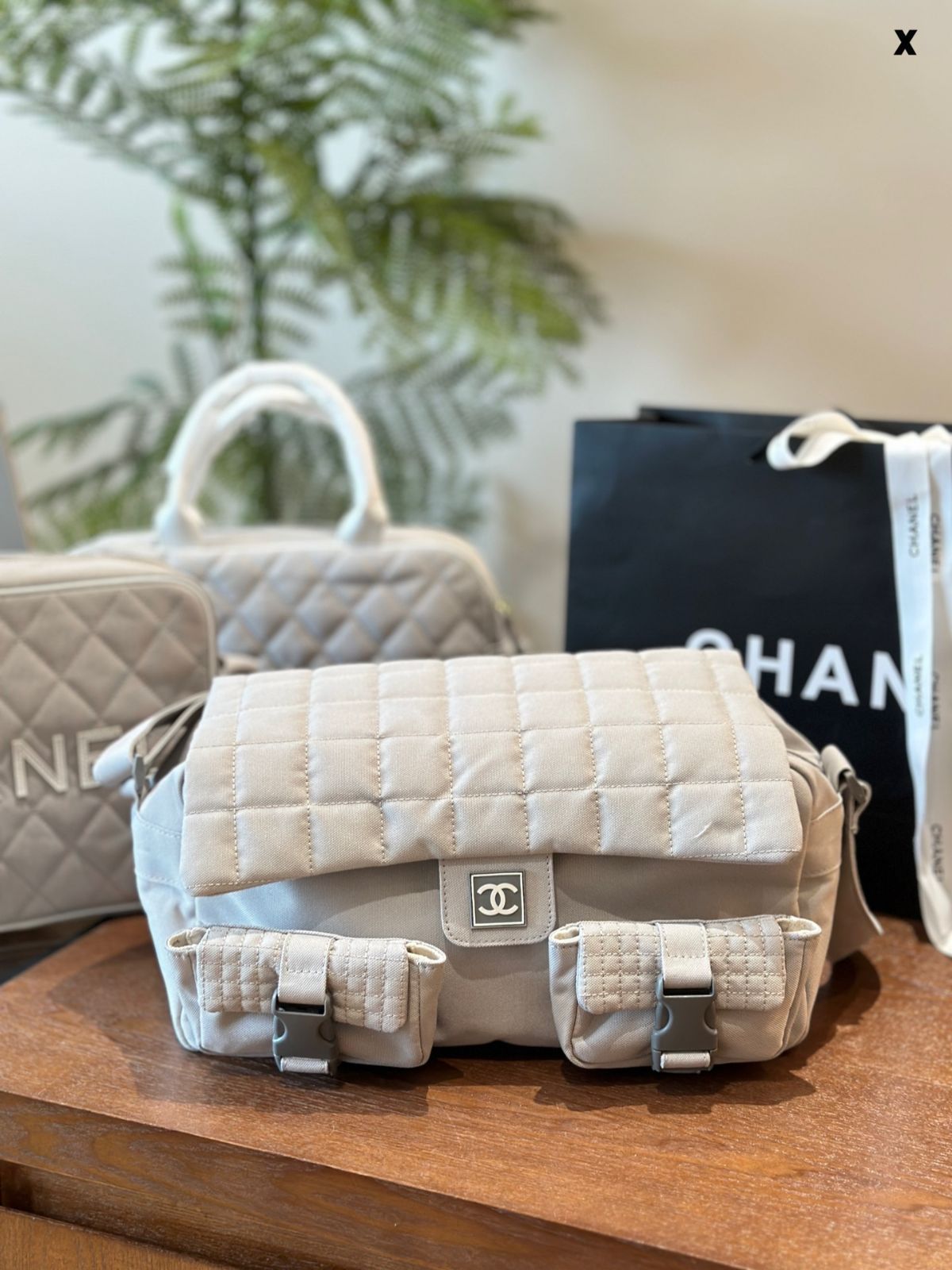 【今日特価】Chanel Vintage Gym Bag シャネル ヴィンテージ ジムバッグ-MM輸入1