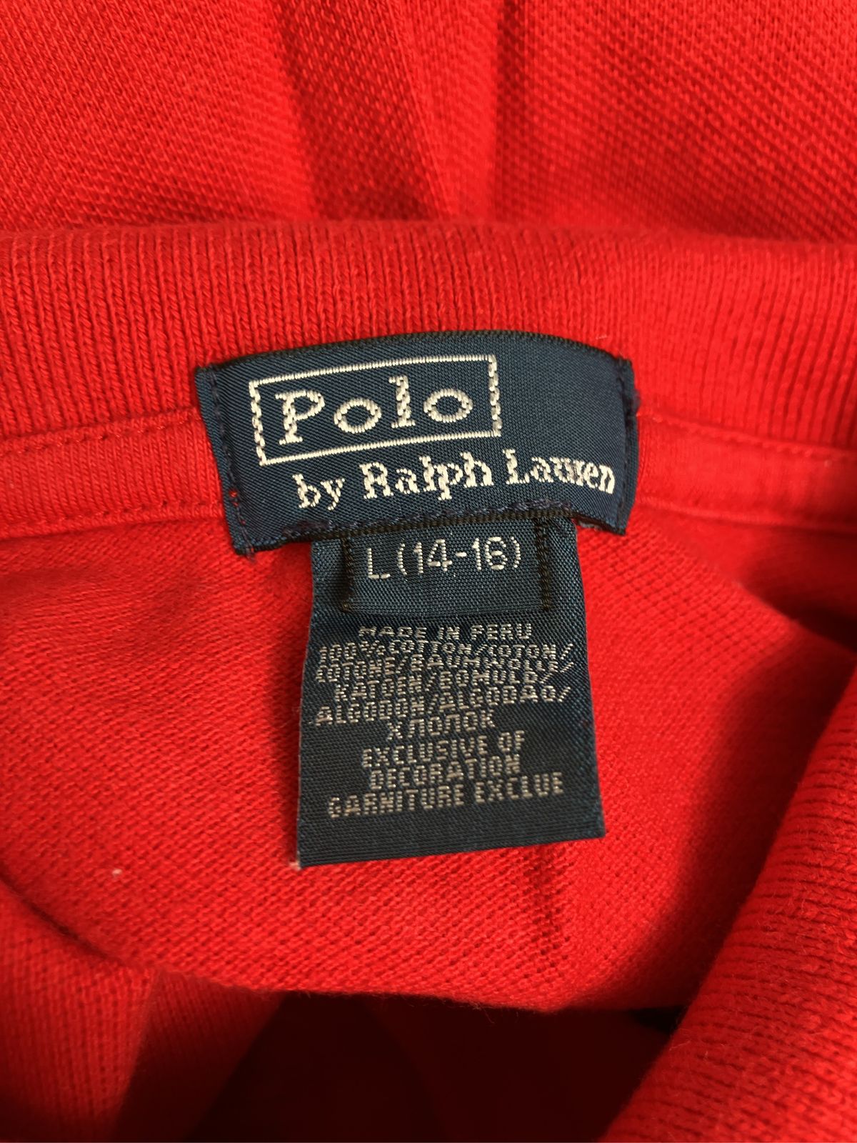 Polo by Ralph Lauren ポロバイラルフローレン ポロシャツ L (14-16) レッド 無地 ワンポイント ブランドロゴ 刺繍 半袖 Polo by Ralph Lauren ポロバイラルフローレン ポロシャツ L (14-16) レッド 無地 ワンポイント ブランドロゴ 刺繍 半袖