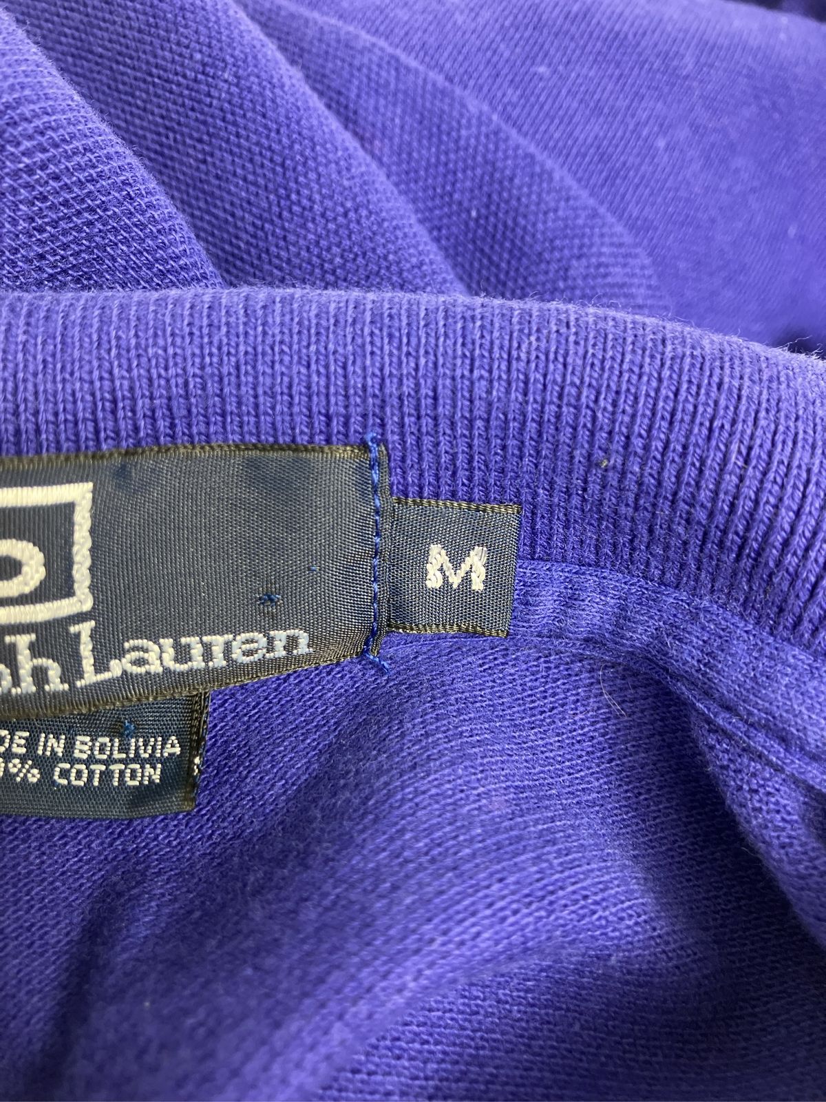 Polo by Ralph Lauren ポロバイラルフローレン ポロシャツ M パープル 無地 ワンポイント 半袖