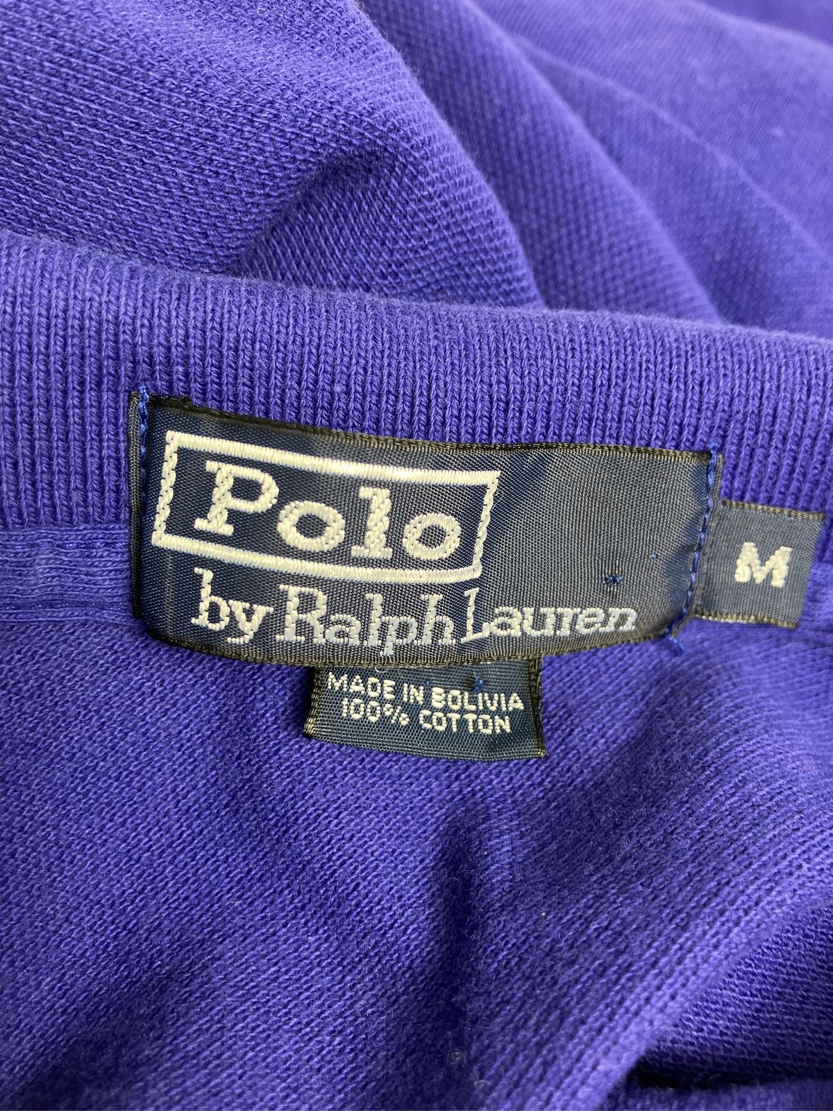 Polo by Ralph Lauren ポロバイラルフローレン ポロシャツ M パープル 無地 ワンポイント 半袖