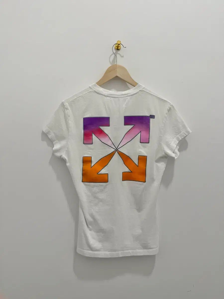 オフホワイト グラデーション 半袖Tシャツ 白 オフホワイト グラデーション 半袖Tシャツ 白
