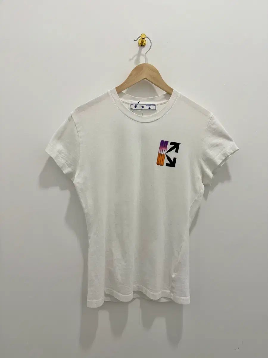 オフホワイト グラデーション 半袖Tシャツ 白