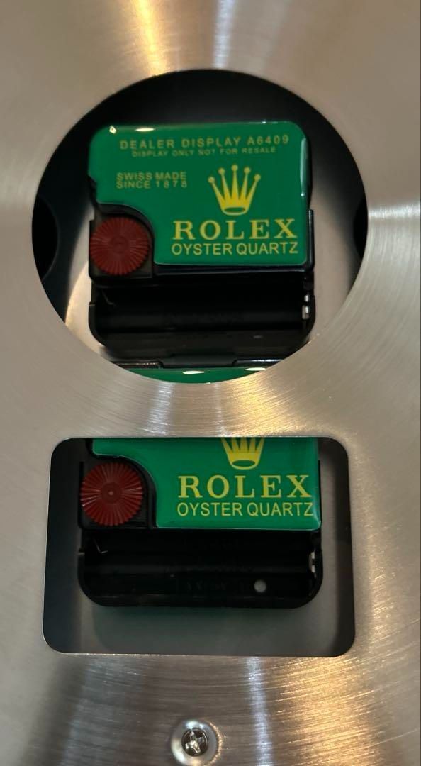 海外販促用ROLEX 掛け時計 ヨットマスター? 希少シルバー/ブラック文字 