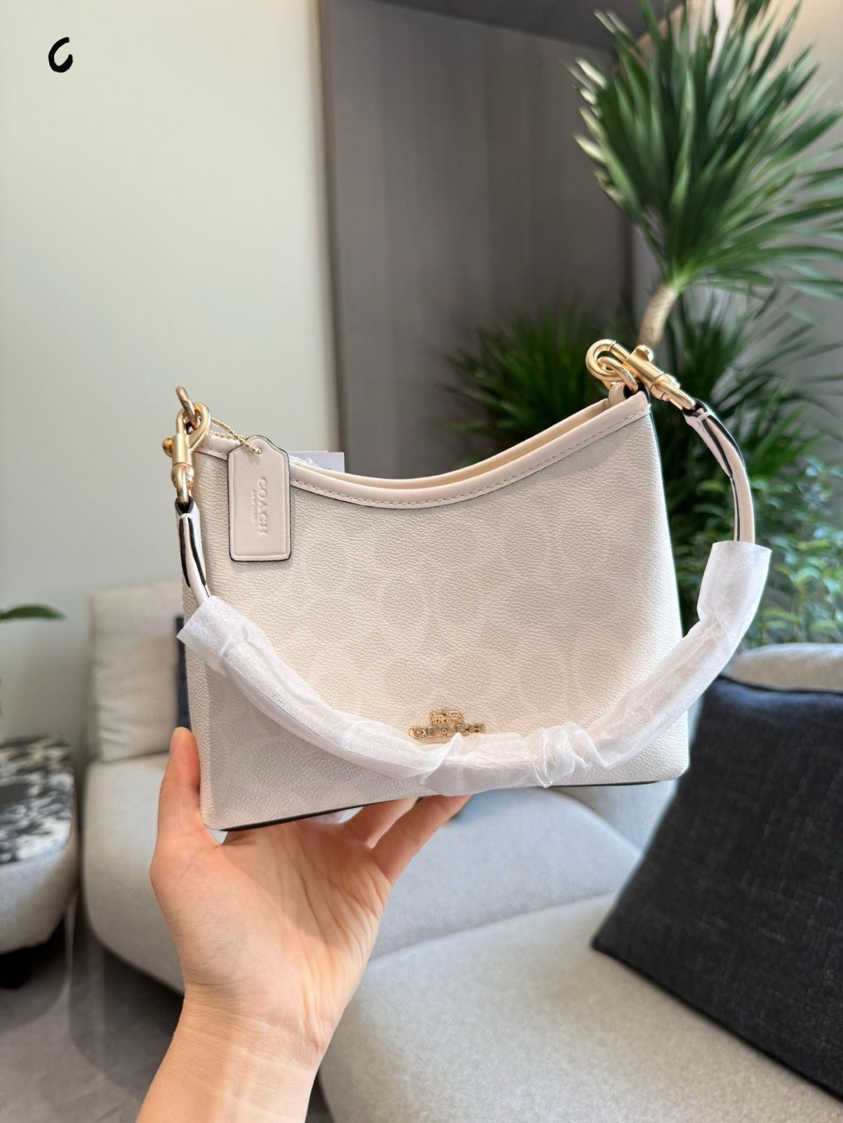 【今日特価】Coach Mini Hobo Bag - コーチ ミニ ホーボーバッグ（ミルクティーカラー）-MM輸入