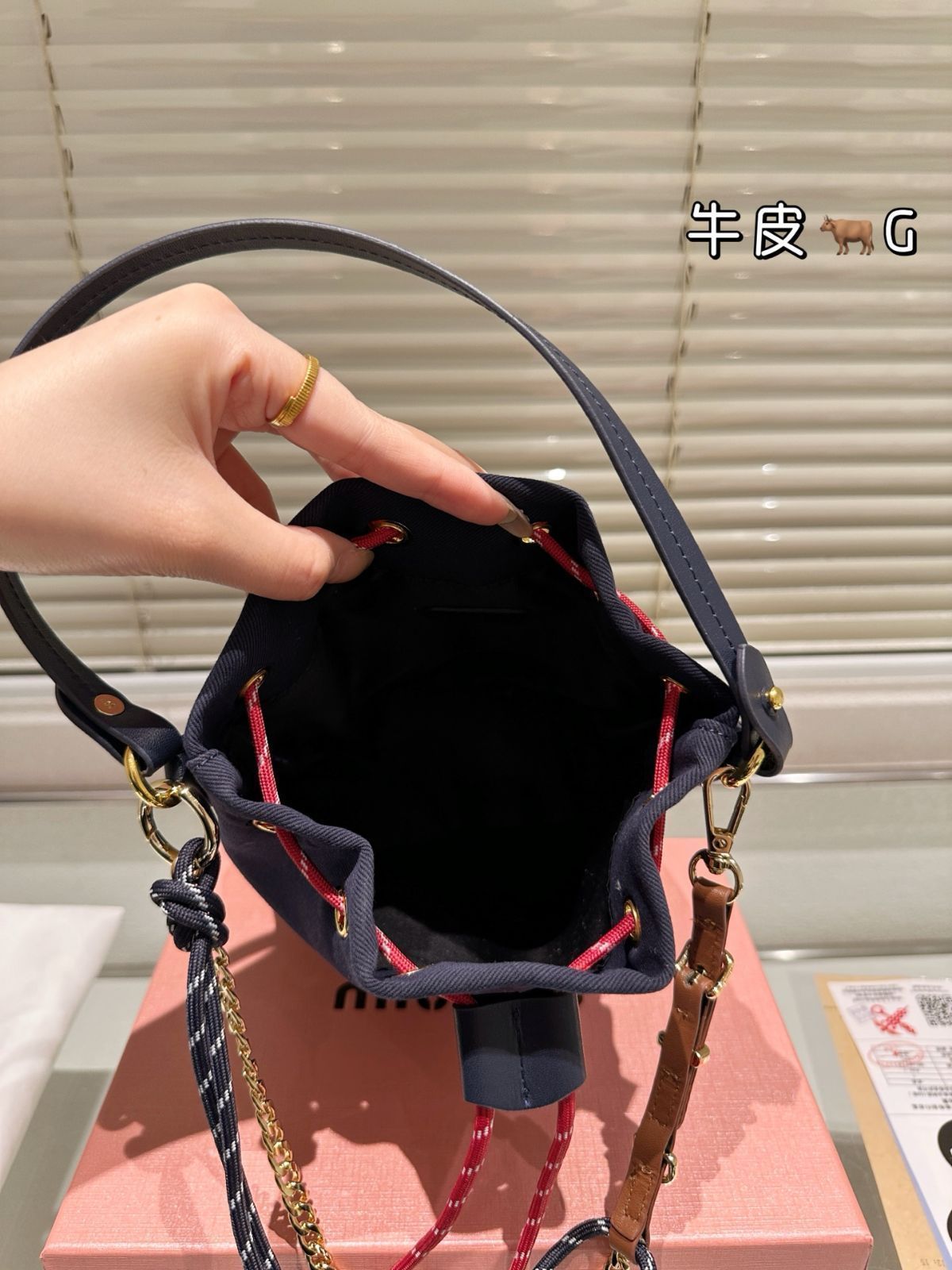 【今日特価】Miumiu Bucket Bag オリジナル布（ミュウミュウ バケットバッグ オリジナルファブリック）-MM輸入3