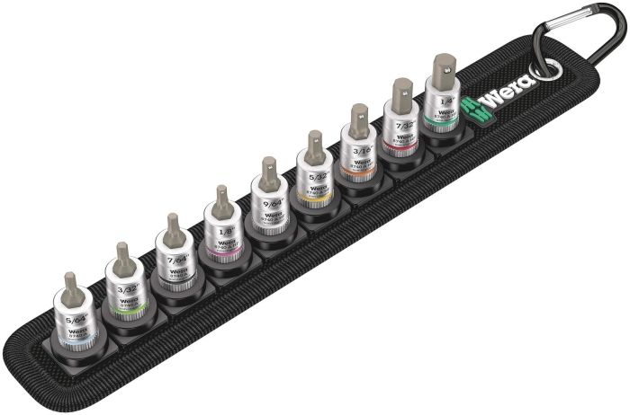 【新品・3営業日で発送】Wera Werkzeuge 003884 ビットソケットセット 1／4SQ インチ 9点入 レール付 13,212円