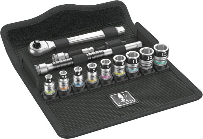 【新品・3営業日で発送】Wera Werkzeuge 003756 メタルラチェットソケット＆ビットセット 1／4SQ 13点入