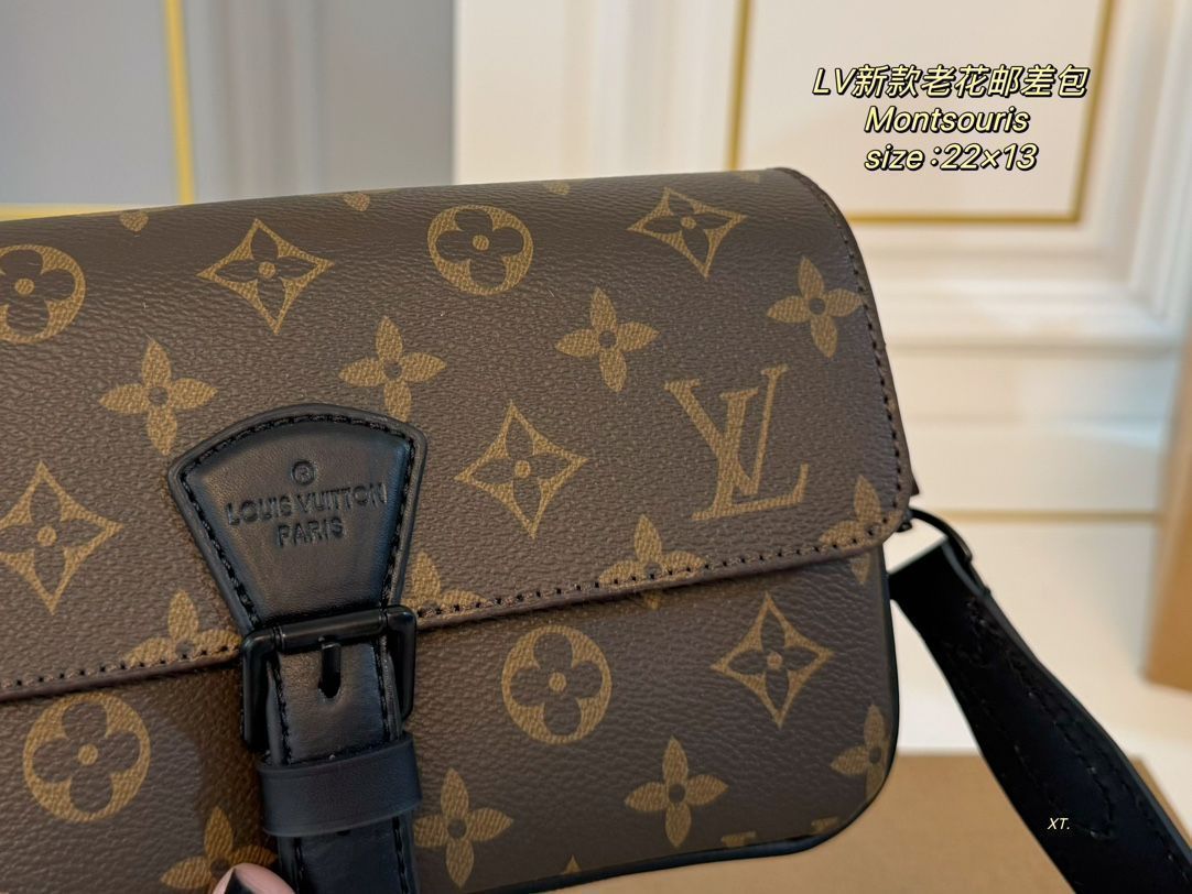 LVルイヴィトンの新型Montsouris郵便配達バッグ、ハンドバッグ、リュックサック、小銭入れ、手首バッグ、財布、ショルダーバッグ、