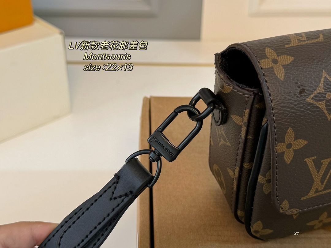 LVルイヴィトンの新型Montsouris郵便配達バッグ、ハンドバッグ、リュックサック、小銭入れ、手首バッグ、財布、ショルダーバッグ、