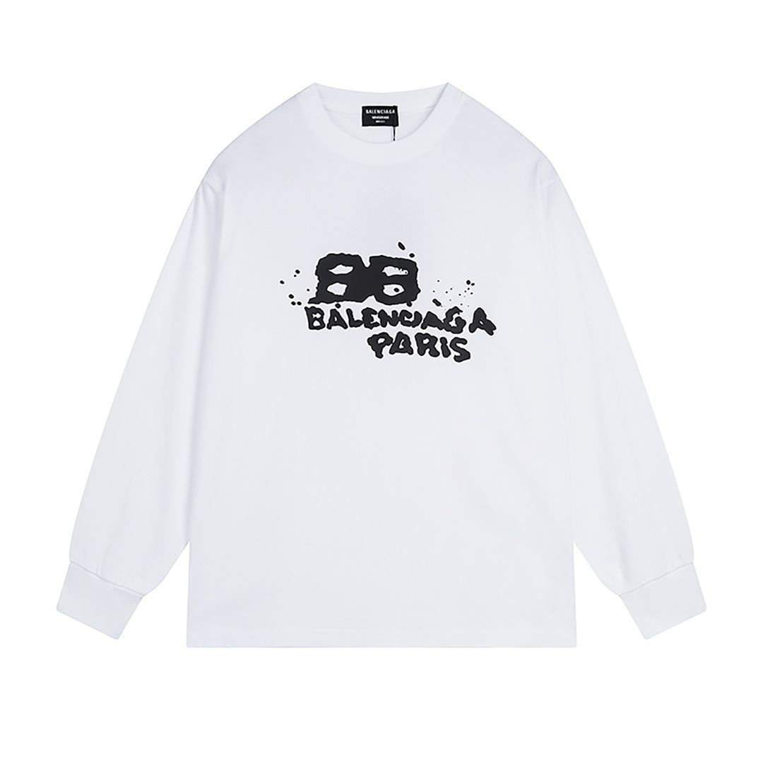 【本日限定特価】Balenciaga グラフィティプリント ロングスリーブTシャツ [本日特価|新品未使用品]
