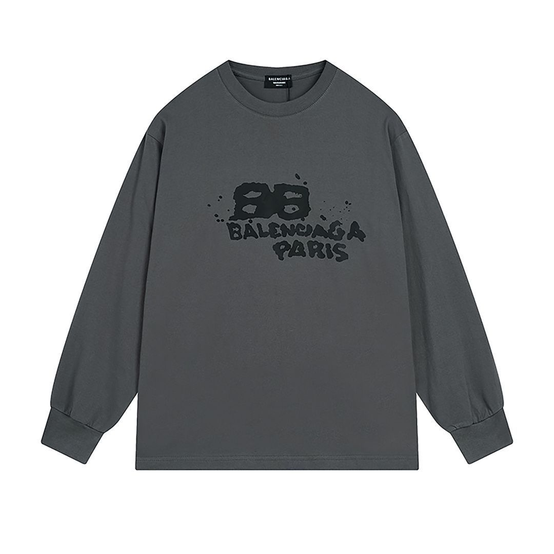 【本日限定特価】Balenciaga グラフィティプリント ロングスリーブTシャツ [本日特価|新品未使用品]
