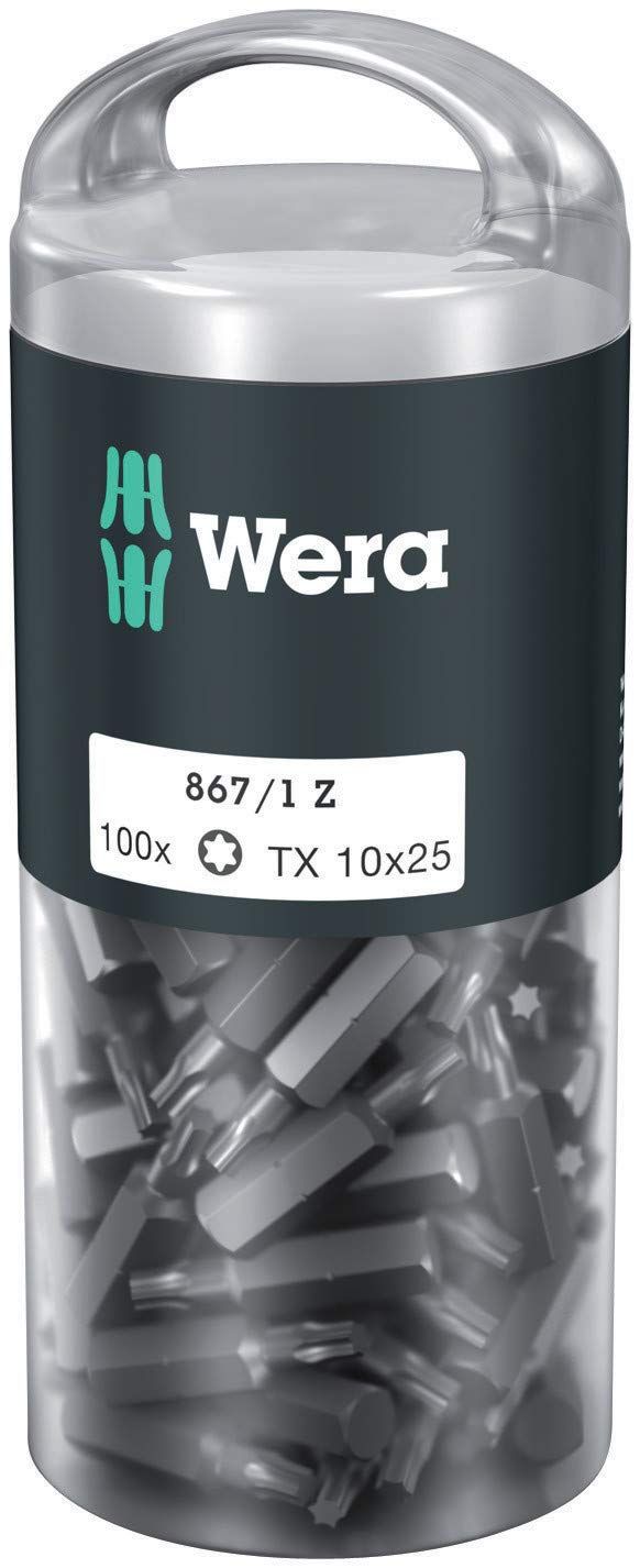 【新品・3営業日で発送】Wera Werkzeuge 072446 1／4”トルクスビットセット TX10X25mm 100本