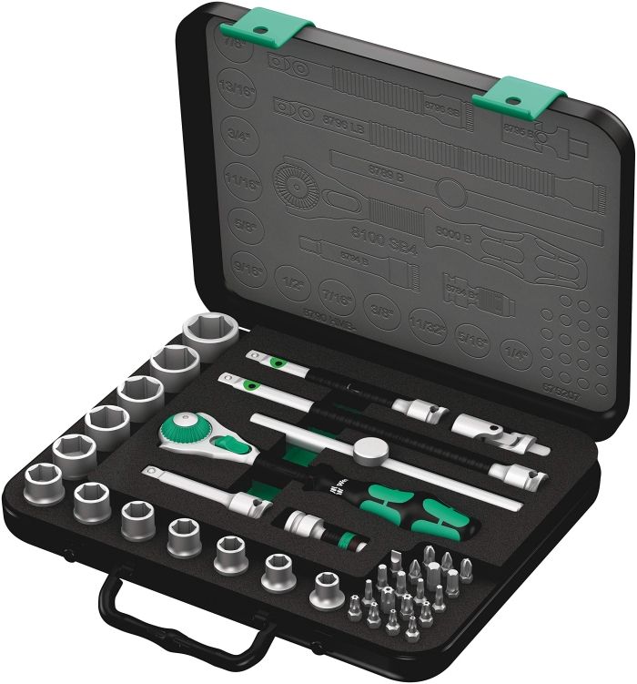 【新品・3営業日で発送】Wera Werkzeuge 003596 3／8”DR ソケットレンチセット(ZYKLOP) 38,929円