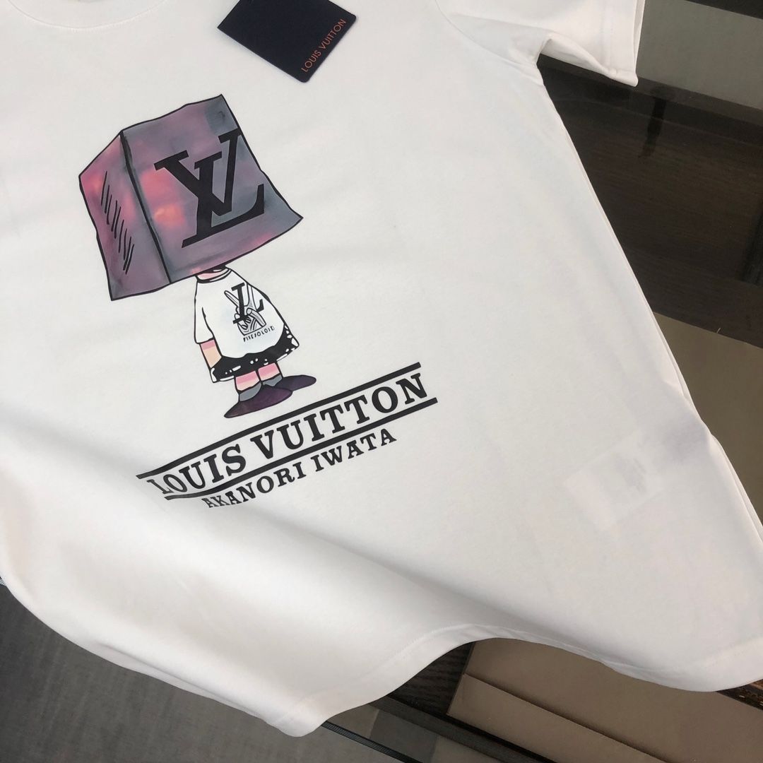 【本日限定特価】Louis Vuitton クルーネックTシャツ - 高品質コットンで快適な着心地 [本日特価|新品未使用品]