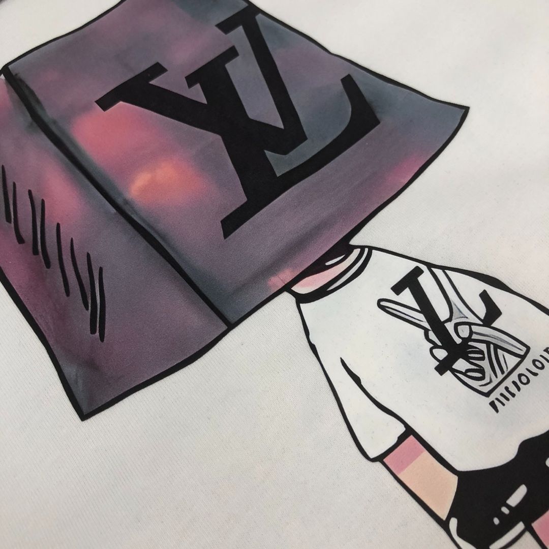 【本日限定特価】Louis Vuitton クルーネックTシャツ - 高品質コットンで快適な着心地 [本日特価|新品未使用品]