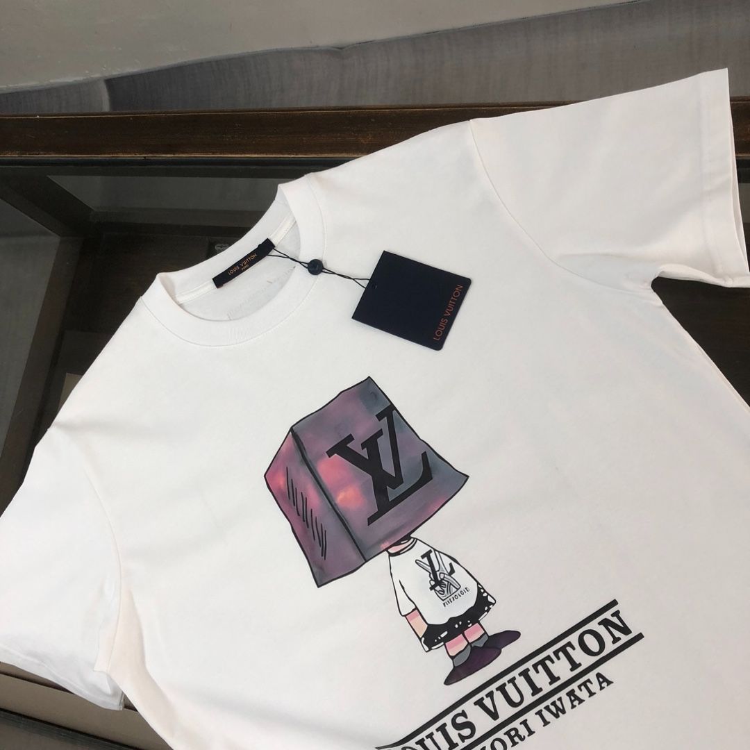 【本日限定特価】Louis Vuitton クルーネックTシャツ - 高品質コットンで快適な着心地 [本日特価|新品未使用品]
