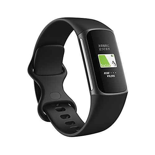 Fitbit Charge 5 ブラック-グラファイト日本正規品 メーカー保証1年 最大7日間のバッテリー Suica対