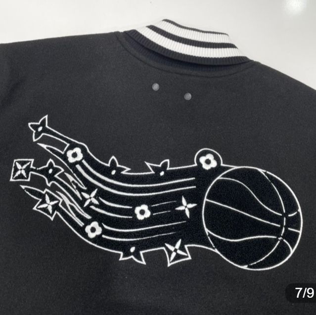 LV NBAバスケットボールシリーズ共同ブランドウールレザージャケットジャケット野球ユニフォーム