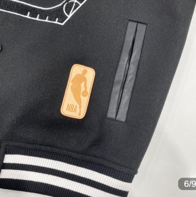 LV NBAバスケットボールシリーズ共同ブランドウールレザージャケットジャケット野球ユニフォーム