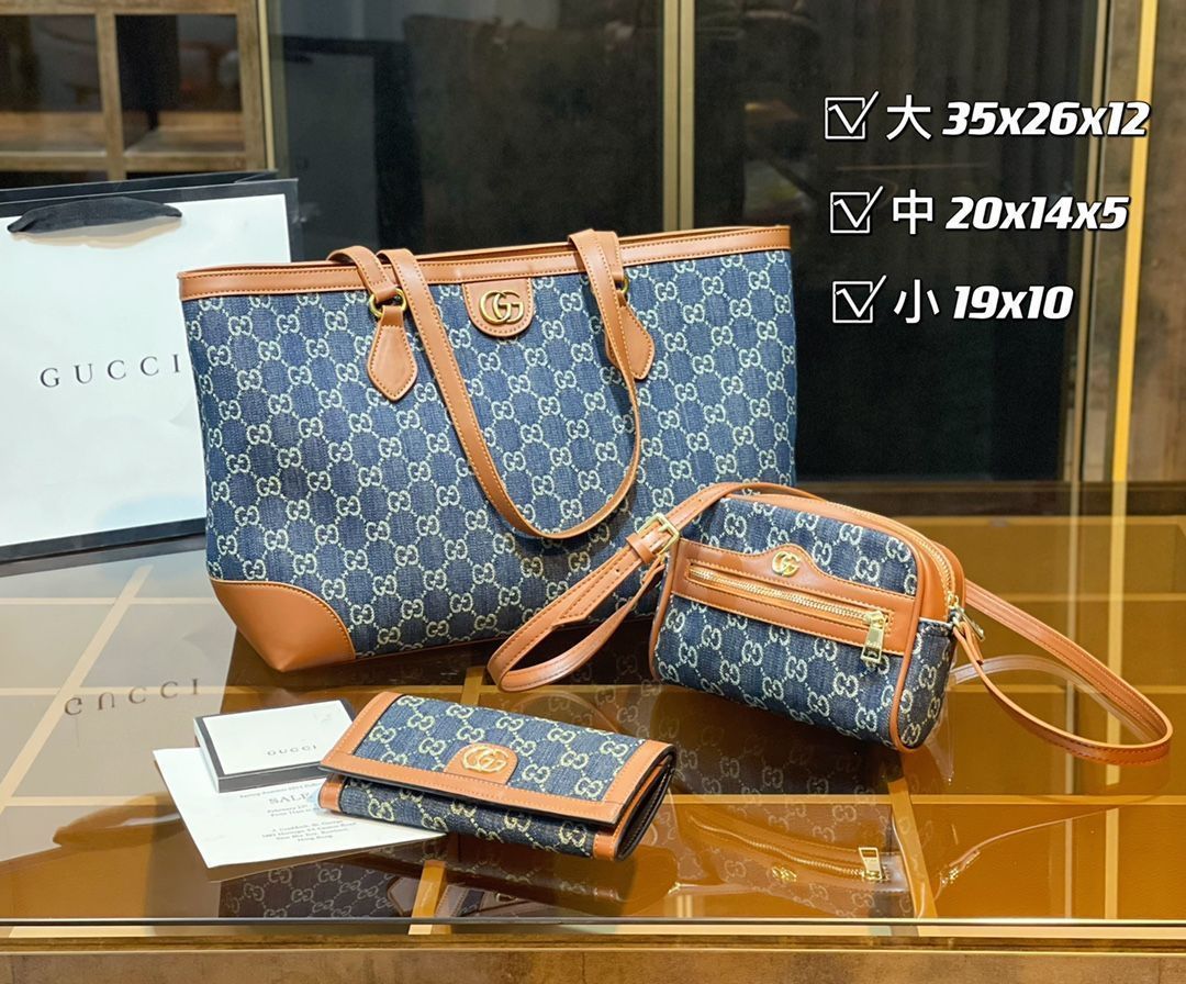 【超美品】GUCCI グッチ トートバッグ ショルダーバッグ 財布 3点セットバッグ 【超美品】GUCCI グッチ トートバッグ ショルダーバッグ 財布 3点セットバッグ