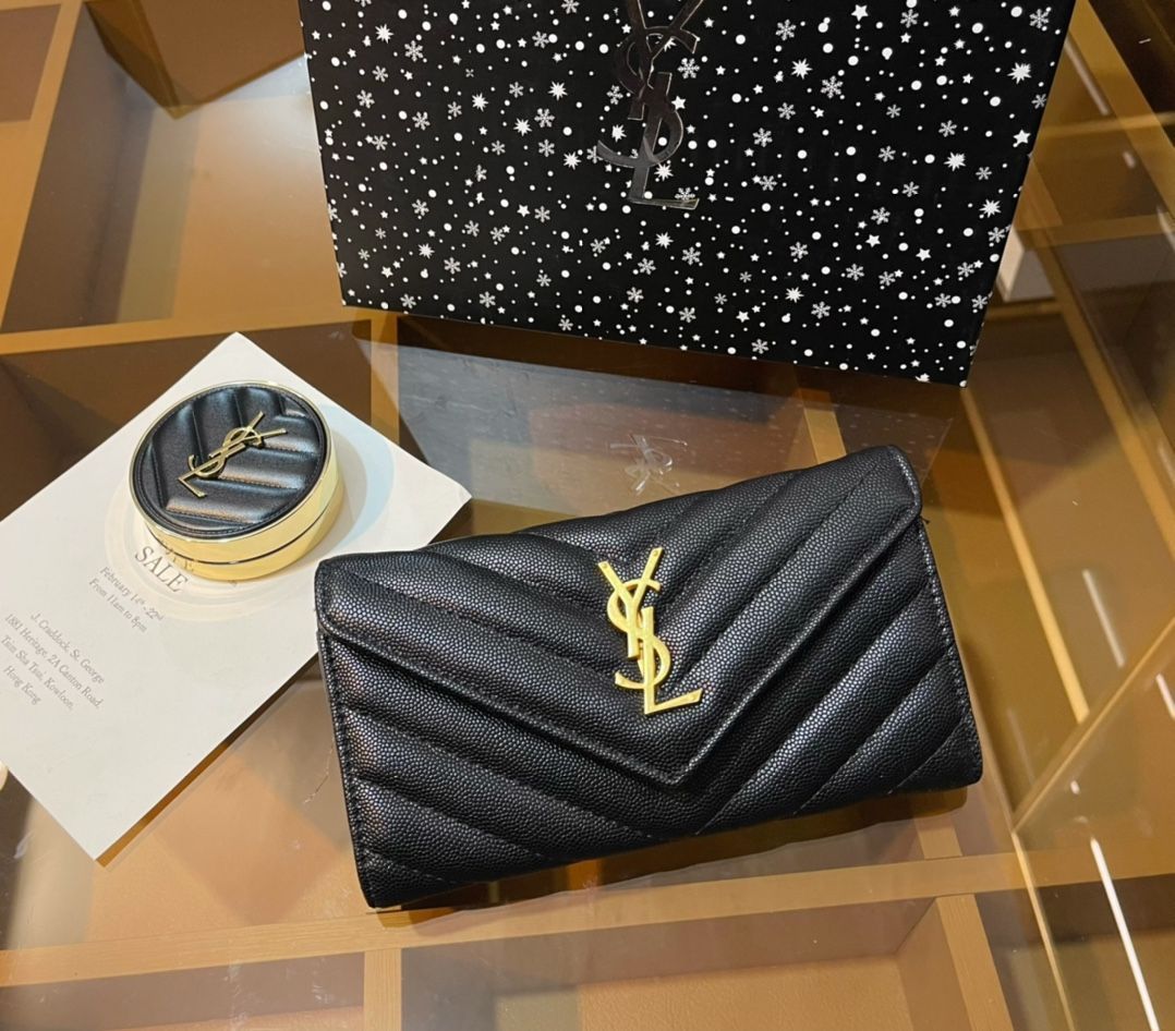 実物の画像 YSL サンローラン ショルダーバッグ ハンドバッグ 財布 3点セット
