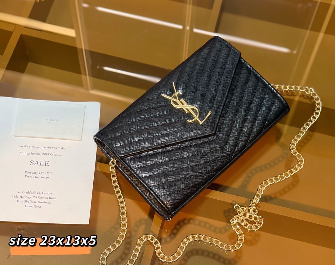 実物の画像 YSL サンローラン ショルダーバッグ ハンドバッグ 財布 3点セット
