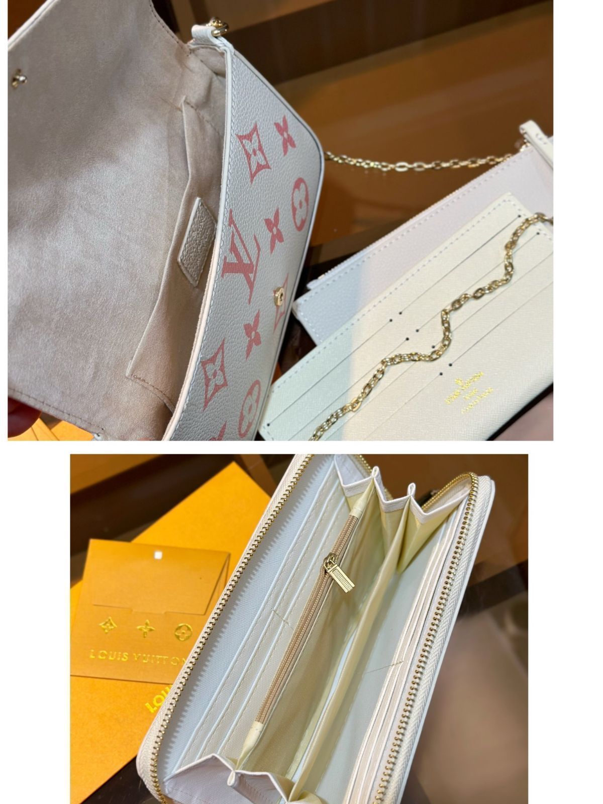 美品 LOUIS VUITTON ルイヴィトン ショルダーバッグ ハンドバッグ 財布 3点セットオンザゴー MM