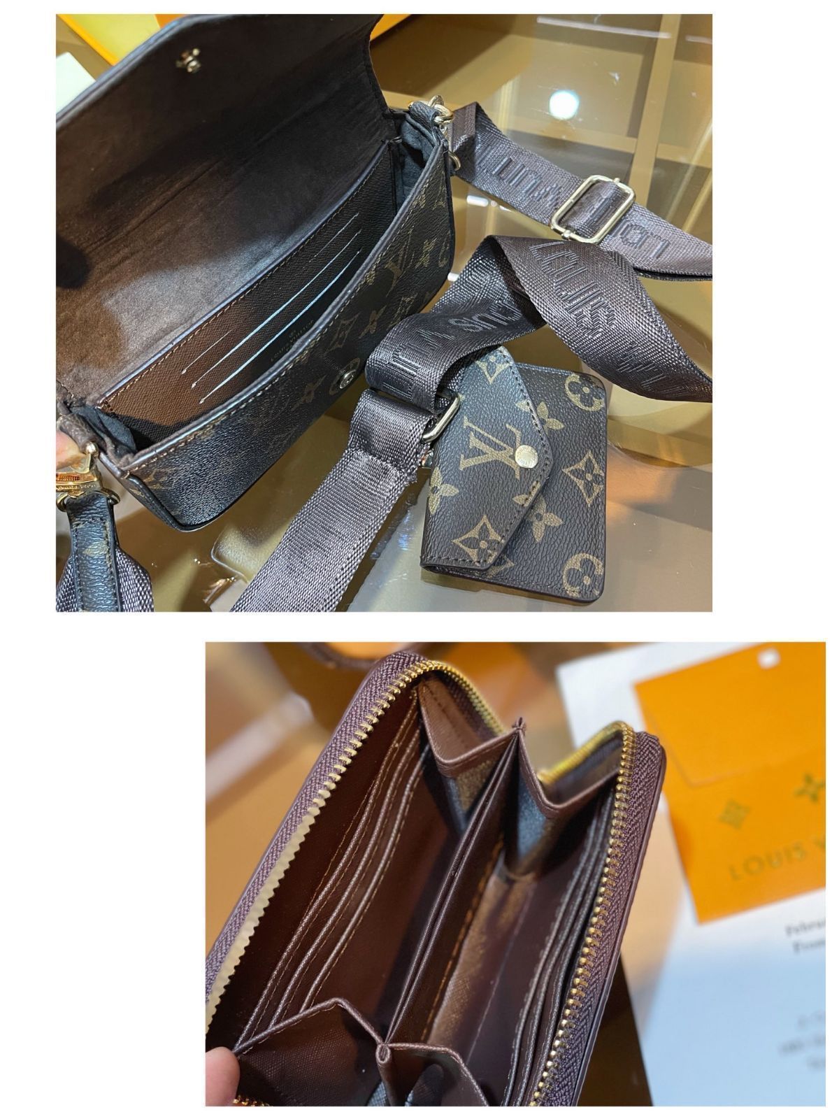 人気沸騰 LOUIS VUITTON ルイヴィトン ショルダーバッグ ハンドバッグ 財布 3点セット