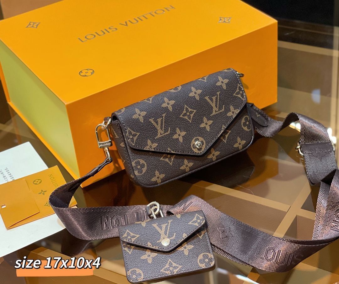 人気沸騰 LOUIS VUITTON ルイヴィトン ショルダーバッグ ハンドバッグ 財布 3点セット
