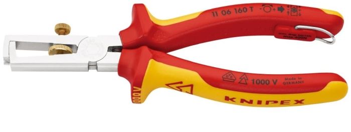 【新品・3営業日で発送】クニペックス KNIPEX 1106-160T 絶縁エンドワイヤーストリッパー 落防