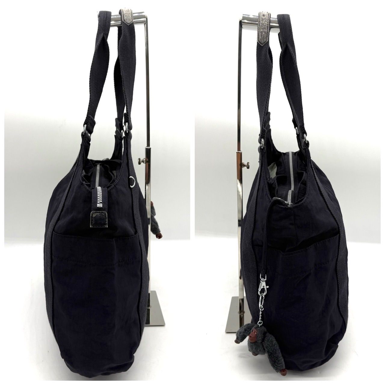キプリング KIPLING トートバッグ ナイロン モンキーチャーム ネイビー 