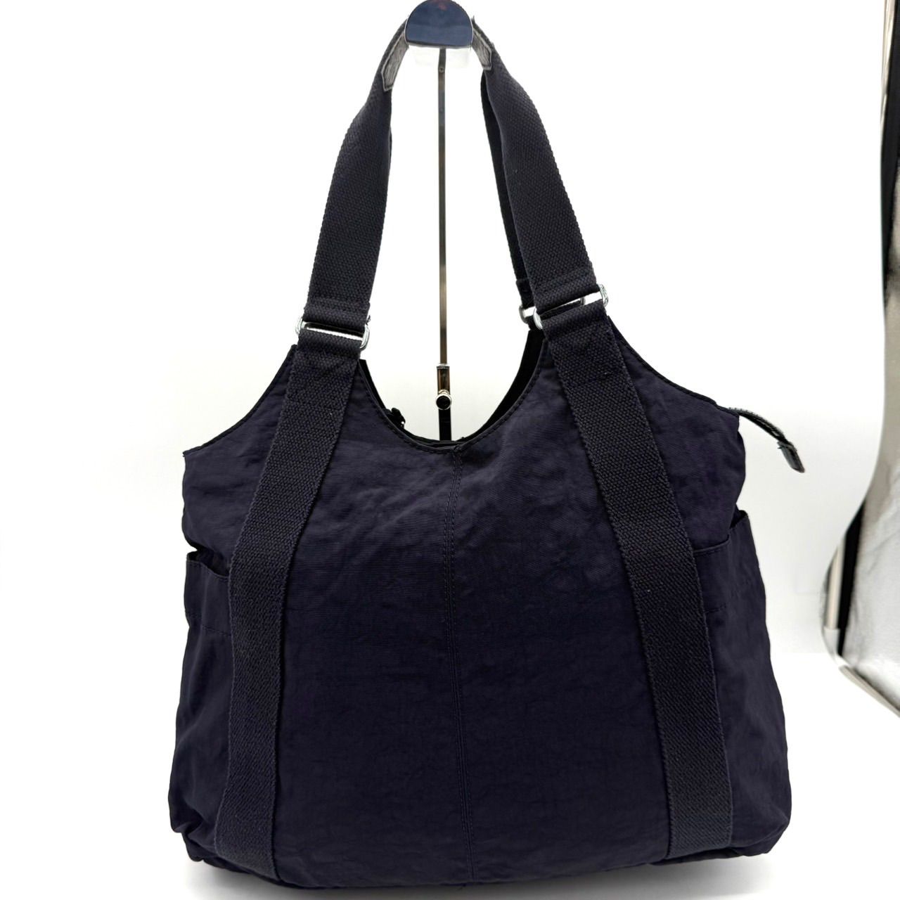 キプリング KIPLING トートバッグ ナイロン モンキーチャーム ネイビー 