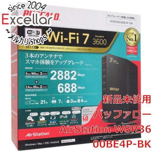 [bn:12] BUFFALO　無線LANルータ　AirStation WSR3600BE4P-BK　ブラック