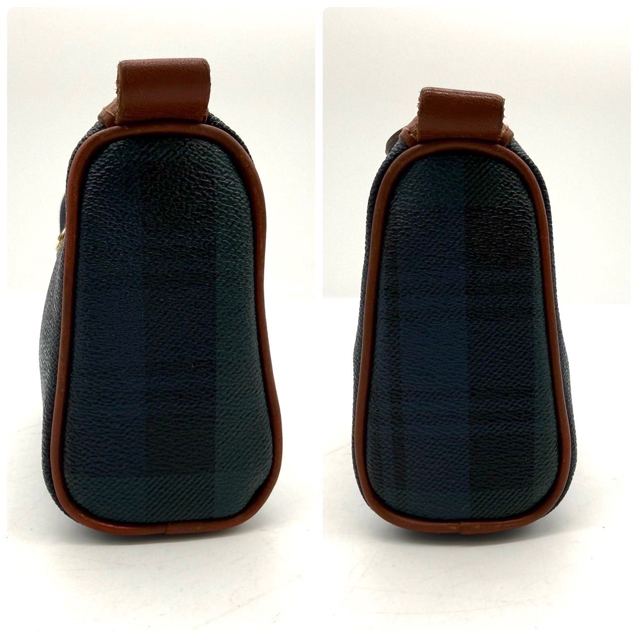 ポロラルフローレン POLO ポーチ PVC レザー ブラックウォッチ 良品 