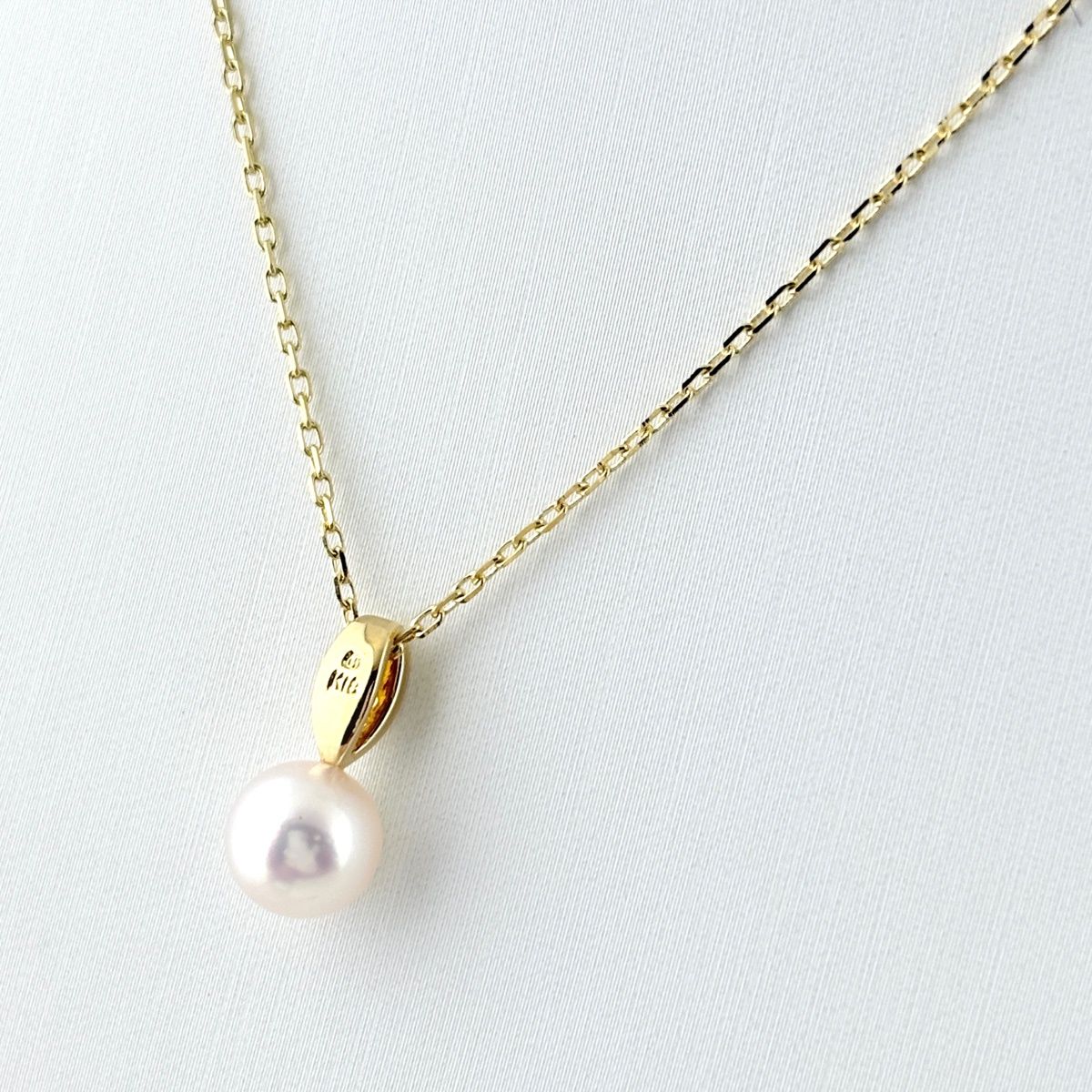 ミキモト MIKIMOTO パール ネックレス YG イエローゴールド ペンダント 