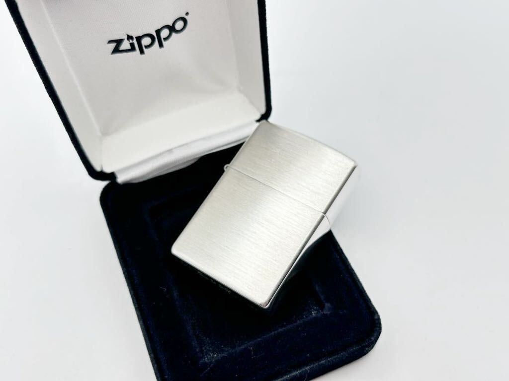 未使用 ZIPPO ジッポー スターリング シルバー 純銀 サテーナ ツヤ消し オイルライター 2014年製