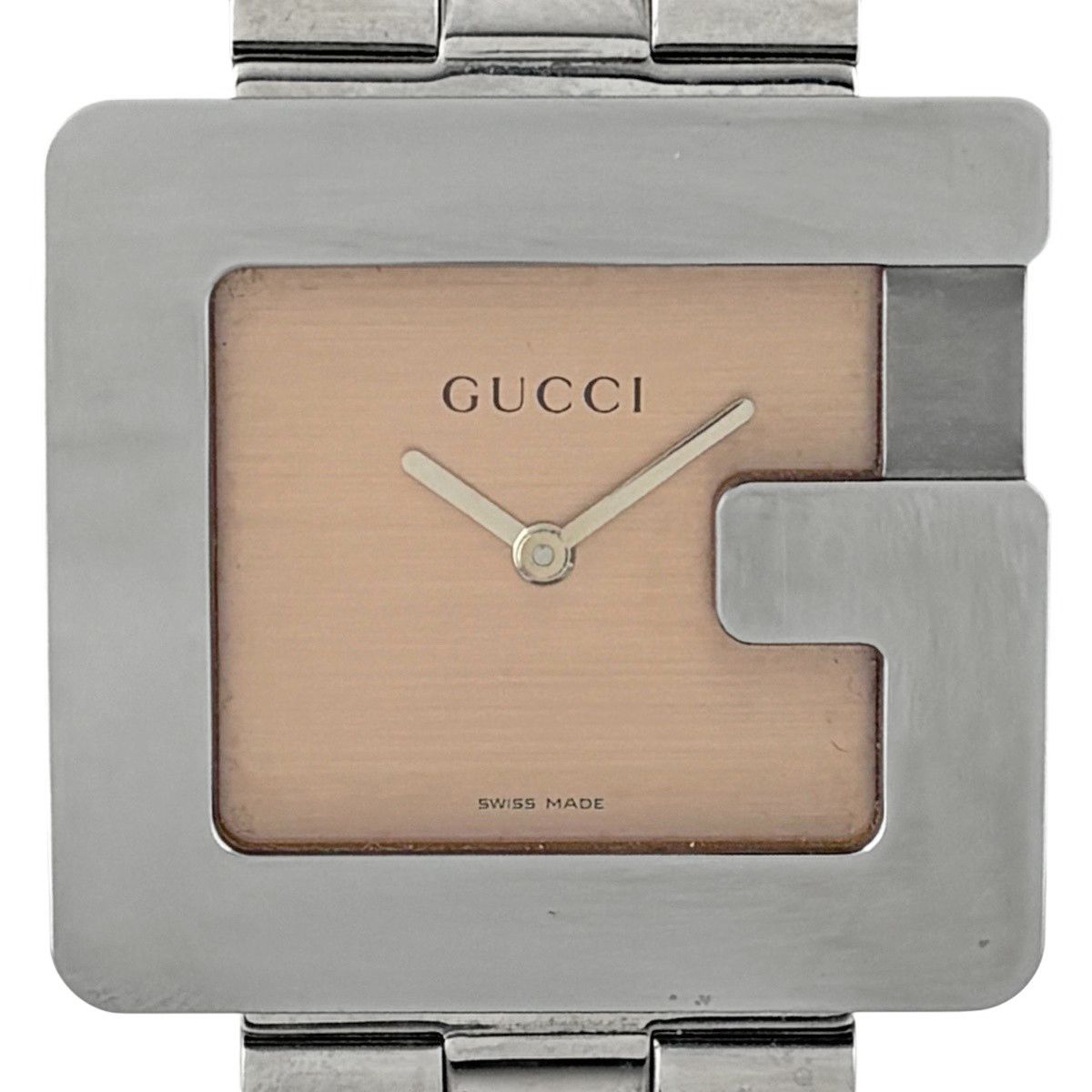 グッチ GUCCI G スクエア 3600M 腕時計 SS クォーツ ブラウン系 メンズ 
