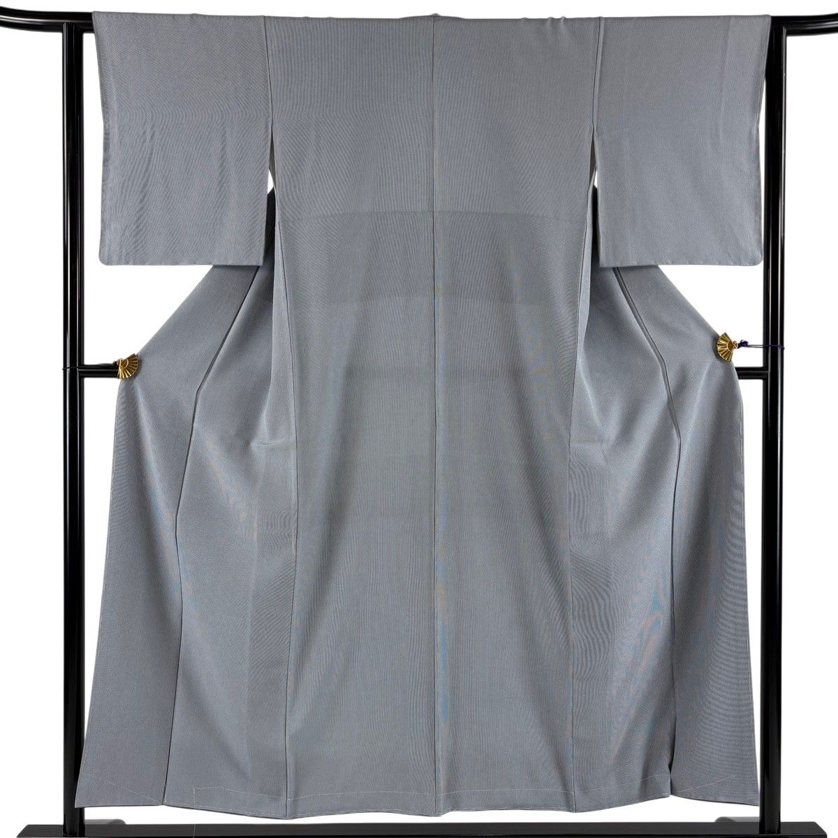 【美品】 江戸小紋 身丈152.5cm 裄丈62cm S 袷 万筋 青灰色 正絹 名品 【中古】
