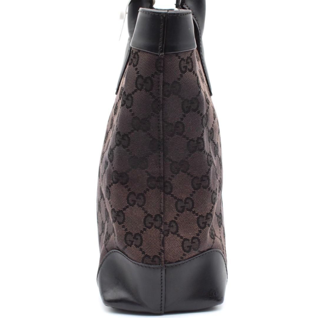 良品】GUCCI GG柄 キャンバス トートバッグ 肩掛け レザー ブラック