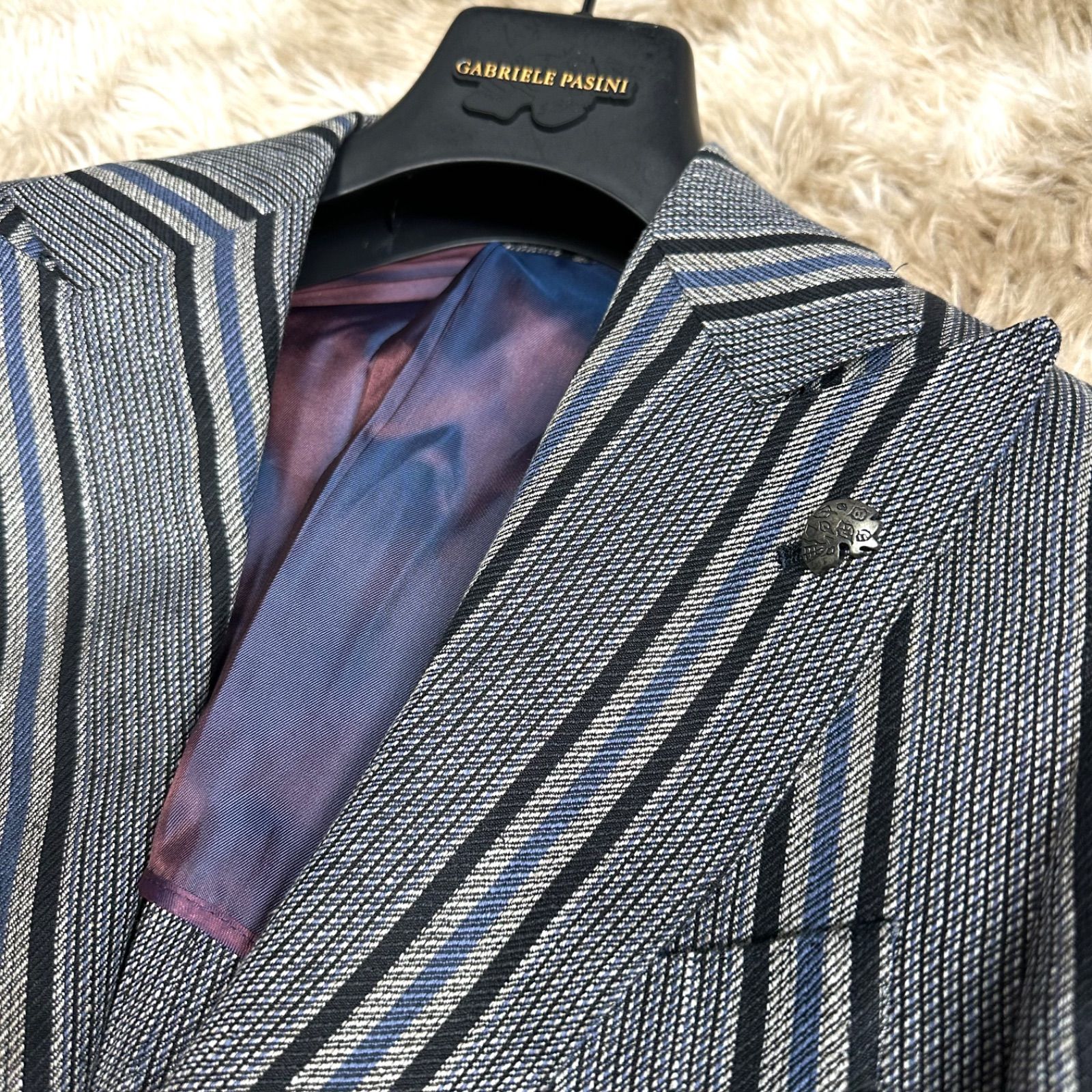 極美品】Gabriele Pasini ガブリエレパジーニ 金ボタン リネン 
