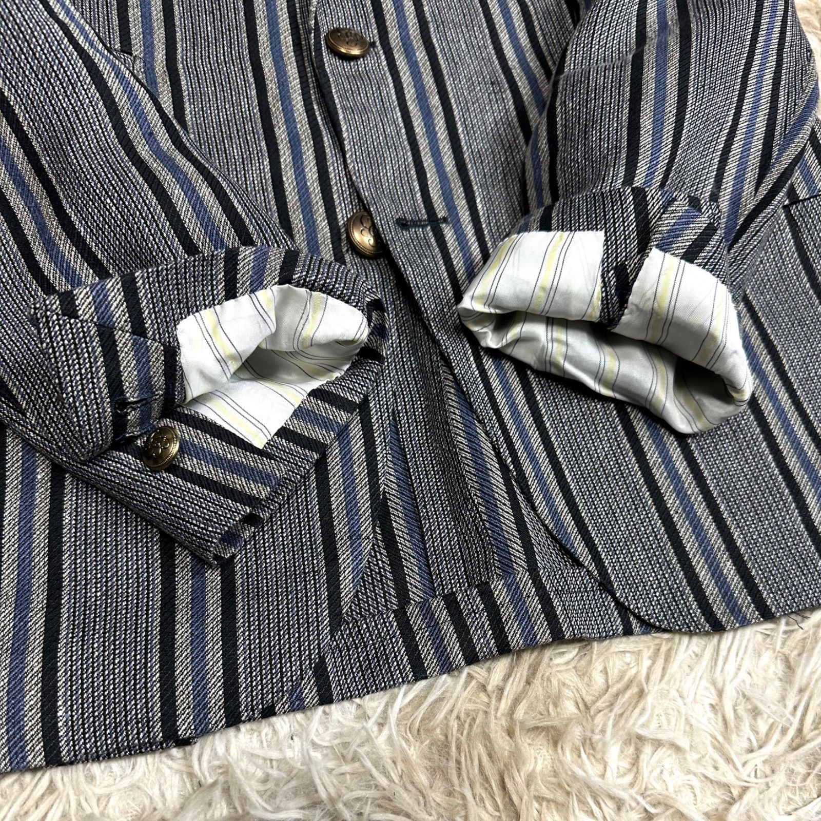 極美品】Gabriele Pasini ガブリエレパジーニ 金ボタン リネン 
