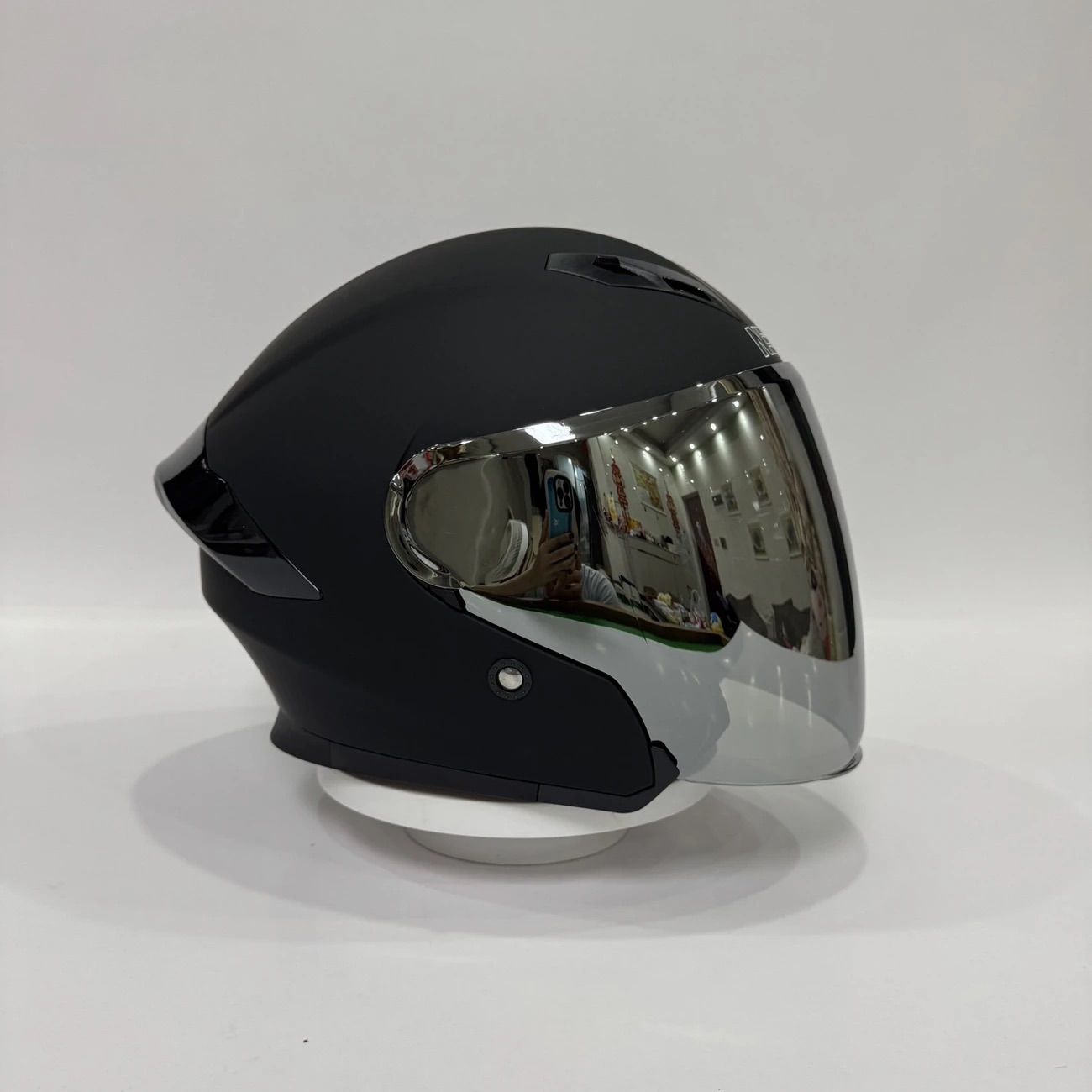 NEXX マットブラック ジェットヘルメット ミラーバイザー ダブルレンズ新品軽量