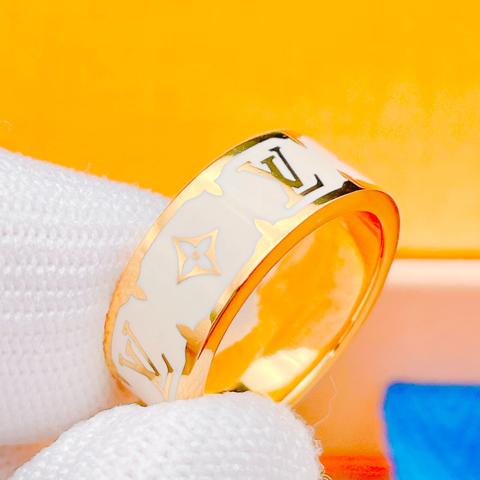 ◇ルイヴィトン◇LOUIS VUITTON M1565M リング ナノグラム エナメル