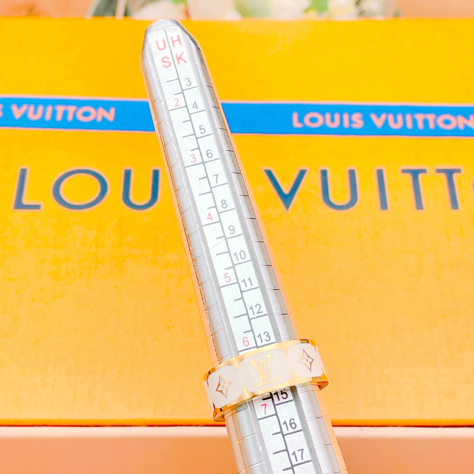 ◇ルイヴィトン◇LOUIS VUITTON M1565M リング ナノグラム エナメル