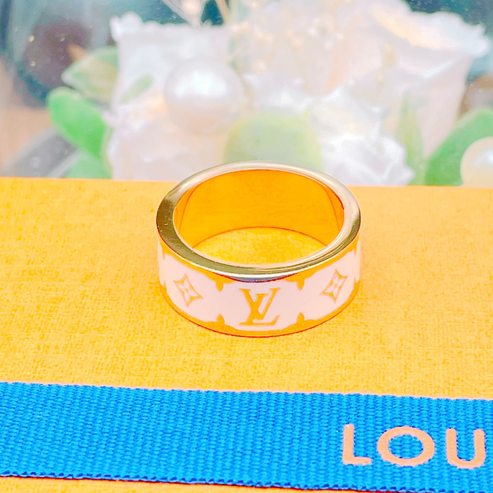 ◇ルイヴィトン◇LOUIS VUITTON M1565M リング ナノグラム エナメル