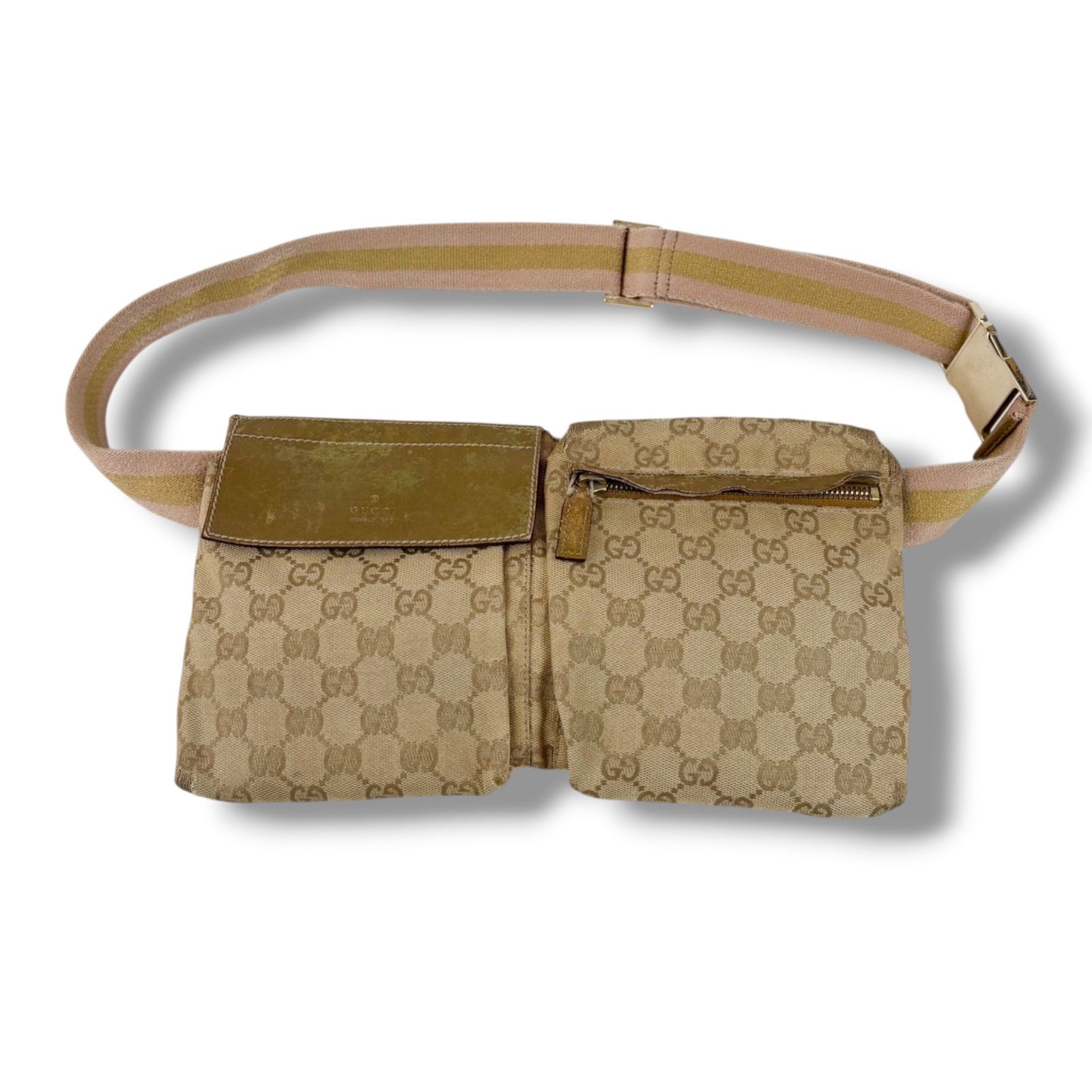 グッチ GUCCI GGキャンバス ウエストポーチ クロスボディバッグ